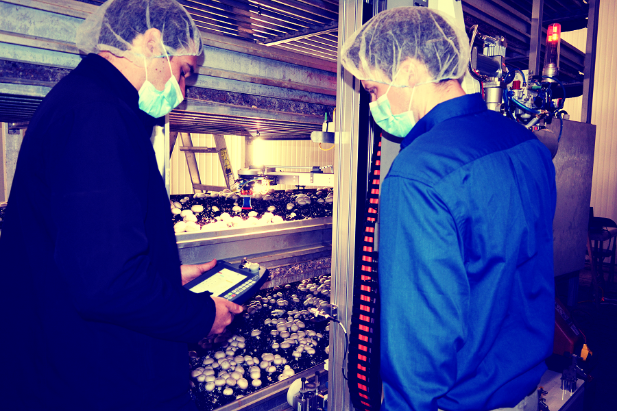 Robot demonstration on farm